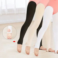 GirlsDance ถุงเท้าขั้นตอนที่เท้า Leggings ฤดูใบไม้ผลิและฤดูร้อนสามสีฝึกมืออาชีพถุงน่องเด็กถุงน่องบัลเล่ต์