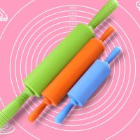 Non-stick Silicone Food Grade Rolling Pin Fondant Rolling Pin DIY Kitchen Tools Dumpling Roller Cake Bakeware Tools