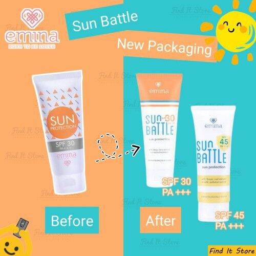 EMINA SUN PROTECTION / SUN BATTLE SPF 30 DAN 45 30ML Lazada Indonesia