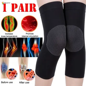 1 Pair Self Heating Knee Support Sleeves Knee Pad Brace Massager Leg  Warmers Gift