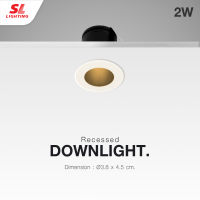 SL LIGHTING โคมไฟดาวน์ไลท์ LED แบบฝังฝ้า ทรงกลม SL-6-W-720