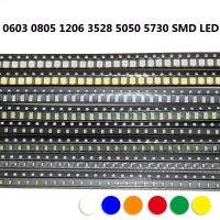 0603 0805 1206 3528 5050 5730 SMD LED Red Yellow Green White Blue Orange light emitting diode 100pcs/lot