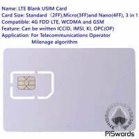 (Bishop Belle) Piswords SIM USIM การ์ด4G LTE WCDMA GSM Blank Mini Nano Micro เขียนได้ซิมการ์ดแบบเขียนได้สำหรับผู้ประกอบการ Milenage อัลกอริทึม