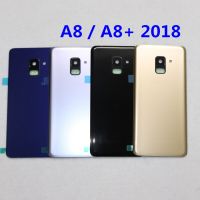 สำหรับ SAMSUNG Galaxy A8 A530 A8บวก A730ด้านหลังกระจกฝาหลังปิดโทรศัพท์เคสปลอกหุ้มช่องหลังสำหรับ SAMSUNG A8 2018ฝาครอบกระจก