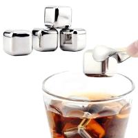 10Pcs/Set Stones Glacier Cooler 304 Stainless Steel Whiskey Ice Cubes Drink Freezer Gel Ice Rock Wine Whiskey Stone Soapstone