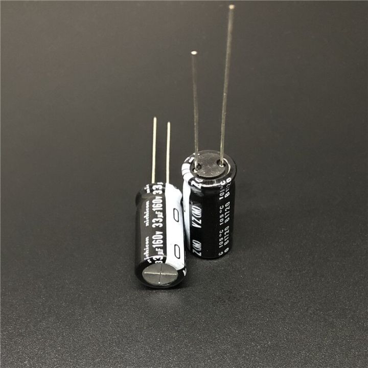 10pcs-100pcs-33uf-160v-nichicon-vz-series-10x20mm-wide-temperature-range-160v33uf-aluminum-electrolytic-capacitor
