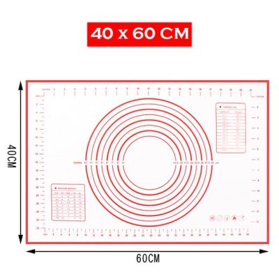 【▼Hot Sales▼】 congbiwu03033736 แผ่นแผ่นซิลิโคนสำหรับอบแบบนอนสติ๊ก60*40ซม. ถาดอบอาหารใยแก้วแผ่นรองแป้งโดแผ่นอบมาการองคุกกี้เครื่องมือทำขนมอบ15