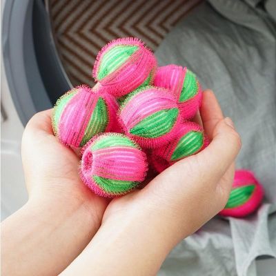 6PCS Washing Machine Filter Floating Lint Hair Removal Catcher Reusable Dirty Collection Cleaning Ball Removal Suction Ball