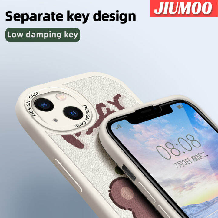 เคส-jiumoo-สำหรับ-oppo-a15-a15s-a35-4g-เคสลายการ์ตูนน่ารักหนังหมีดีไซน์ใหม่เคสโทรศัพท์ซิลิโคนนิ่มบางเรียบง่ายบางเคสหลังเคสกันกระแทกกล้องฝาปิดเลนส์เต็ม