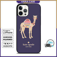 KateSpade Applique Camel 94 เคสโทรศัพท์สำหรับ iPhone 14 Pro Max / iPhone 13 Pro Max / iPhone 12 Pro Max / XS Max / Samsung Galaxy Note 10 Plus / S22 Ultra / S21 Plus ฝาครอบเคสป้องกันการตก