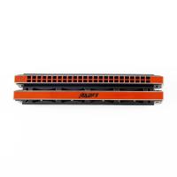 ‘【；】 New Tremolo T2406K 24 Holes Harmonica Tremolo Harmonica Mouth Organ Black Paint Polyphonic Harmonica