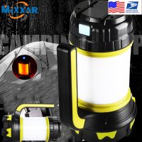 Dropshipping Portable LED Camping Lantern Work Light Outdoor Tent Light Handheld Flashlight USB Rechargeable Port Spotlight