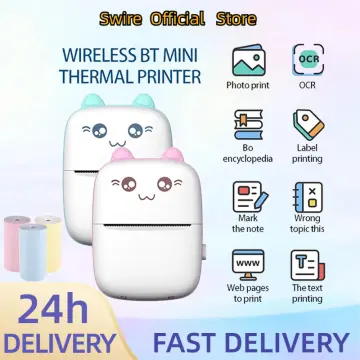 Meow Mini Label Printer Thermal Portable Printers Stickers Paper Inkless  Wireless Impresora Portátil 200dpi Android IOS 57mm