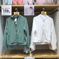 UNIQLO เสื้อโค้ทกันแดด Uv 2022ใส่ในบ้านเดรสแขนยาวมีฮู้ดตาข่ายบางระบายอากาศได้444531ญี่ปุ่นแท้