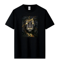 JHPKJMens T-shirt High Quality100% Cotton Funny Lion Printing Summer Anime Casual Cool Loose O-neck Men T-shirt Male Tops 4XL 5XL 6XL