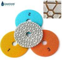 DC-WE3PP02 super flexible 4 inch high quality 3step diamond polishing pads 100mm for granitemarble and engineered stone