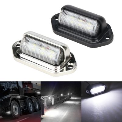 【CW】2PCS 6 SMD LED Side Marker Indicator Light For SUV Truck Trailer 24V Lorry Warning Taillight License Plate Light Clearance Lamp