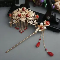 Fairy Tassel Hair Clip chinese Style women Headdress bride hair Ornament Hairpin Haberdashery