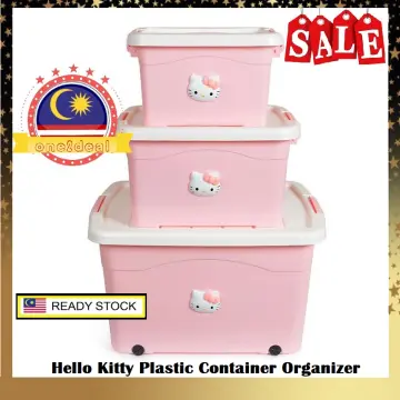 Buy Hello Kitty Plastic Container Organizer Clothes Groceries Sundries  Storage Boxes With Lid Waterproof Plastic Stora online