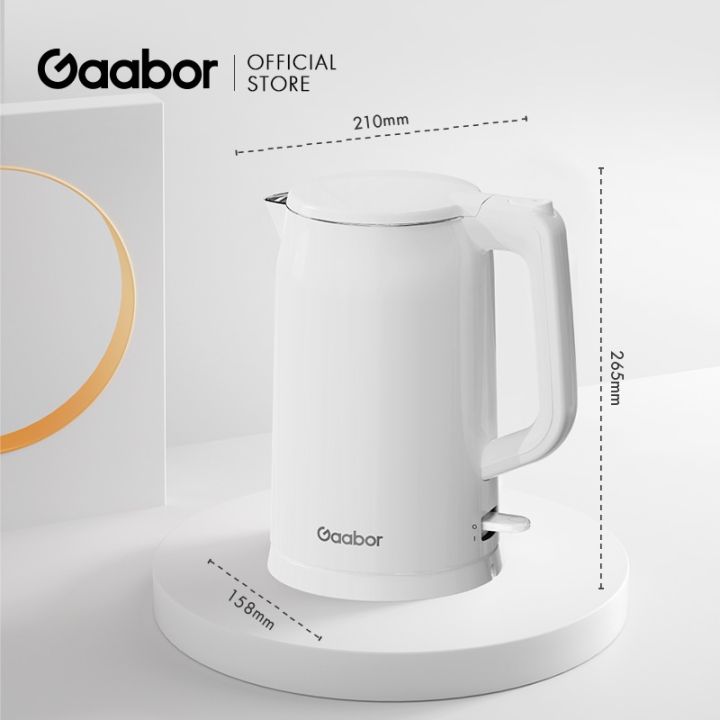 gaabor-1-8-ลิตร-กาต้มน้ำไฟฟ้า-1500w-เดือดเร็วตัดไฟอัตโนมติ-กาน้ำร้อนไฟฟ้า-ใช้ในครัวเรือน-electric-kettle-ek20m-wh01a-เครื่องใช้ไฟฟ้าในครัวขนาดเล็ก