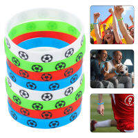 HAOYUNLA 8PCS Football Silicone ข้อมือข้อมือฟุตบอลสร้อยข้อมือ