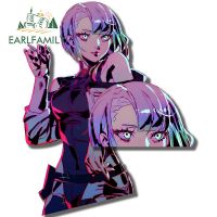 EARLFAMILY 13Cm ลูซี่รีเบคก้าเพกเกอร์สติกเกอร์รถอนิเมะ Cyberpunk Edgerunner Decals แล็ปท็อปกระจกหน้ารถกันน้ำไวนิลรถวาร์ป