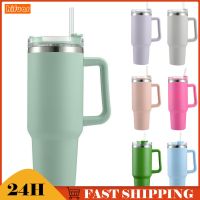 Portable 40oz Stainless Steel Thermos Cups with Handle Vacuum Coffee Tumbler Cup Double Layer Car Coffee Mug Travel Water Mug