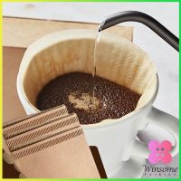 Winsome กระดาษกรองกาแฟ กระดาษดริป และกากกาแฟสกัดเย็น มีแบบรูปตัววี  และ แบบกลมcoffee filter paper