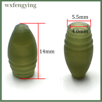 Wxfengying 30ชิ้นปลาคาร์พเม็ดหยาบหยุดตกปลาอุปกรณ์เสริมขั้วต่อ Dacron ยืดหยุ่น