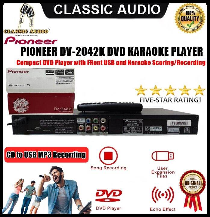 PIONEER DV2042K DVD KARAOKE PLAYER By Classic Audio / Karaoke Scoring/Recording Super Heavy