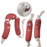 〖Love pets〗   Dog Toys Funny Sausage Shape For Puppy Dog Chew Toys Interactive Training Bite resistant Grinding Teeth Dogs Pet Accessories