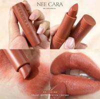 NEE CARA N-1962 ลิปสติกเนื้อเวลเวทแมท  เบอร์ 08 โทนสีส้มอิฐ อิฐมาก เนื้อกำมะหยี่เนียนละเอียดเกลี่ยง่ายมาก ไม่เป็นคราบ เนื้อสีแน่นติดทน