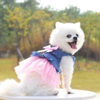 Summer Dog Dress Bowknot Skirt Apparel Spring Puppy Girl Clothing Small Medium Large Bulldog Pug Chihuahua Pet Clothes Supplies Dresses