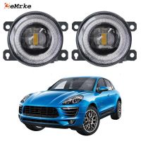 ชิ้นส่วนไฟ Led สำหรับ Porsche Macan 95B 2015 2016 2017พร้อมเลนส์ไฟเดย์ไลท์ตอนกลางวันรถดวงตานางฟ้า DRL Halo สีขาว15W 12V