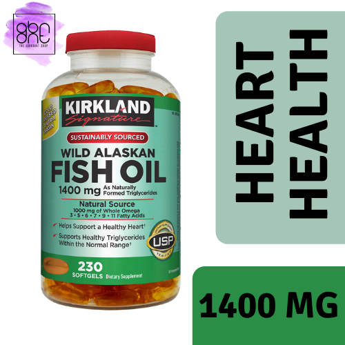 Kirkland Wild Alaskan Fish Oil 1400mg 230 Softgels Lazada PH