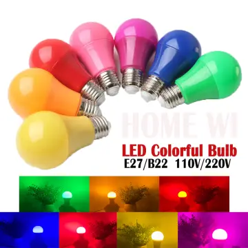 2W Colorful Oval LED Bulb Christmas Lights Light Bulb E27 B22 Led Bar Light  Red Blue Green LED Light for Bar KTV Party Lighting