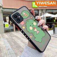 YIWESAN เคสสำหรับ iPhone 11 11 Pro 11 Pro Max น้อยน่ารักลายไดโนเสาร์ดีไซน์ใหม่ฝ้าแข็งขอบเคสนิ่มใส่โทรศัพท์เคสป้องกันทนแรงกระแทกเลนส์กล้องถ่ายรูปซิลิโคน