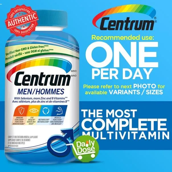 Centrum Complete Multivitamin and Mineral Supplement for Men Lazada PH