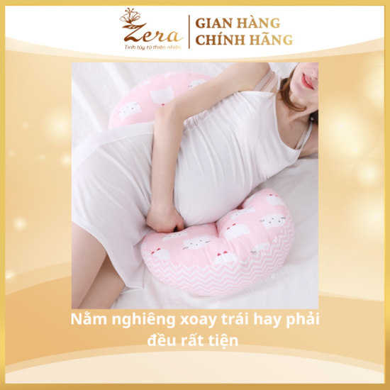 Gối đa năng dành cho bà bầu zera , kích thước 43 x 23 x 77cm - ảnh sản phẩm 2