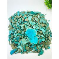 100 Natural Rough Arizona Blue Turquoise / Raw thick Chips Turquoise / Best For making Jewelry and Polishing Cutting.