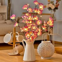 20 LED Flower String Fairy Light Butterfly Orchid Branch Garland Light Vase Filler Flower Fairy Light Christmas Home Decoration