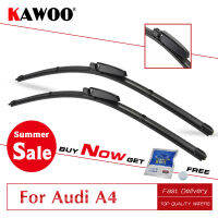 KAWOO For Audi A4 B5 B7 B8 B9 Year From 1995 To 2018 Auto Car Wiper Blades Rubber Fit Push ButtonU HookSliderSide Latch Arms