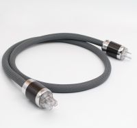 Hi-End Audio Carbon fiber Rhodium plated AC US power plug OCC Silver Plated power cable for HIFI AMP DVD