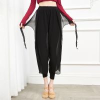 ❉ Modern Dance Exercise Clothing Yoga Body Suit Belly Dance Wide-Leg Hakama Trousers Female Dance Pants Classical Chiffon Skirt