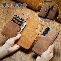 ❂❅♂ For Samsung S23 S22 Ultra Cover Wallet Leather Card Slot Detachable Magnetic Case For Galaxy Note20 S10 S20 S21 Plus A54 A53 A52