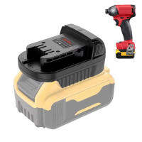 : "{ DW18ML อะแดปเตอร์ Dewalt 20V 18V Li-Ion แบตเตอรี่ DCB182 DCB205สำหรับ Milwaukee 18V พร้อมตัวแปลง USB ใช้เครื่องมือไฟฟ้า