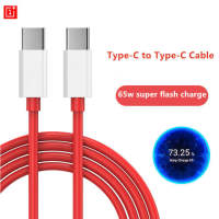 ของแท้สำหรับ OnePlus 8 8T Pro 6.5A PD USB Type-C ถึง Type-C สายเคเบิล Type-C แบบคู่65W PD Fast Warp Dash ชาร์จสำหรับ1 + Oneplus 7 7T Pro 6 6T 5 5T Quad N10 N100