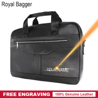 Royal Bagger Cặp Đựng Laptop 14 Inch Chống Nước Bằng Da Bò Thật Túi Xách thumbnail