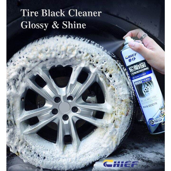 Chief Tire foam Tire rim cleaner black tire wax high gloss easily