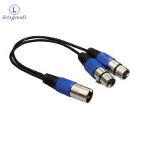 [lotsgoods]0.3 เมตร XLR ชายเสียบเพื่อคู่ XLR หญิงแจ็ค YS plitter ไมค์ดีเจสายสัญญาณเสียง